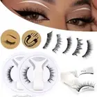 Magnetic False Eyelashes Natural Curl Eye Lashes Extension Reusable Tweezer Set