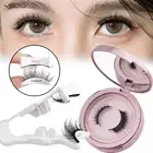 2 Pairs/Box Magnetic False Eyelashes Tweezer Set Natural 3d Mink Lashes Professi