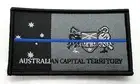 ACT Thin Blue Line, Woven Police Patch, State Flag, Hook Rear, TBL, 1 x Item