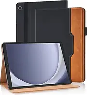 [Noaivoky] Samsung Galaxy Tab A9+ / A9 Plus 11 Inch 2023 Case - Premium PU Leather with Hand Strap, Auto Wake/Sleep, Black