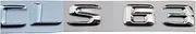 KBTBSCCPLG Chrome Shiny Silver ABS Car Trunk Rear Letters Words Badge Emblem Decal Sticker Compatible with Mercedes Benz CLS63 Car Logo