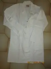 "MOTOMAN DUST/LAB COATS X 2 ,SIZE 6, 102 CM CHEST , WHITE , POLY/ COTTON OZ MADE