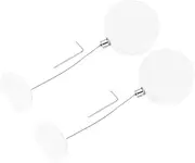 sourcing map 3.3ft Retractable Cable Lock with Arc Patch Remote Control Security Lock with Adjustable Cord Tether Anti Theft for Laptop, TV, 150 G, White, 2 Pack