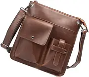 [WRITWAA] Men's Messenger Bag Retro Casual Durable Material Fine Craftsmanship Adjustable Strap Travel Bag