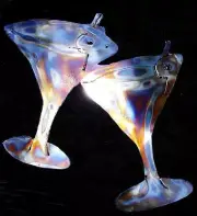 MARTINI GLASSES Cocktail Metal Wall Accent Art Decor