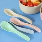 New Portable Kids Long Handle Soup Spoon Tableware Wheat Straw