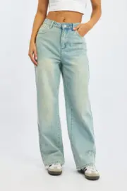 Denim Wide Leg Jeans Mid Rise - Size 16XL, Women's Wide Leg Jean