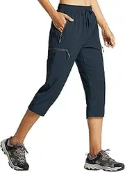 [Libin] Women's Cargo Hiking Pants Lightweight Quick Dry Pants Travel Casual Outdoor Zipper Pockets