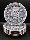 TOMMY BAHAMA Melamine Dinner Plates 11” White Blue Seashells Set of 6 NEW