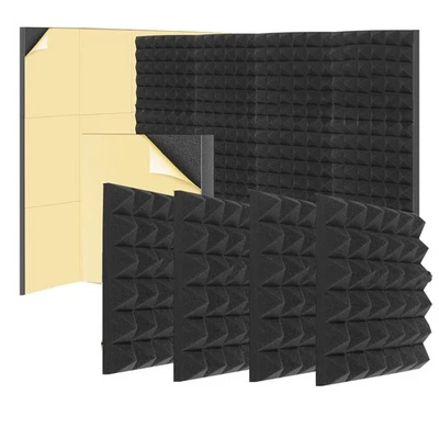 6Pack Self Adhesive Soundproof Wall Panels 2x12x12Inch Sound Proof Foam6981