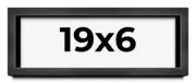 19x6 Shadow Box Frame Grey Charcoal Black | 0.875 Inches Deep | Wood Shadowbox D