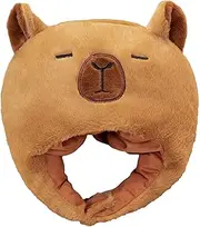 Cute Stuffed Capybara Headwear,Plushie Cute Capybara Designed Animal Hat,Plush Cartoon Animal Hat Headgear For Kids Adult, Cosplay Hat,Winter Pullover Hat Cold Proof Warm And Ear Protection Warm Hat