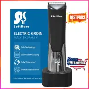 Groin Hair Trimmer for Men - Safe Ball Shaver, Replaceable Ceramic Blade Heads