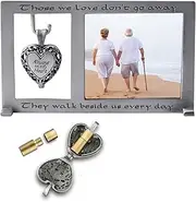 Those We Love Memorial Photo Frame with Vial for Ashes or a Keepsake, Funeral or Sympathy Loss of Loved One, for 2.5-inch by 2.25-inch Photo, by Abbey & CA Gift