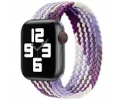 For Apple Watch Series Ultra SE 8 7 6 5 4 3 IWatch Band Nylon Strap 42MM/44MM/45MM - S - Purple / White 36#