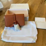 Chloe Alphabet Card Case Business Holder~NWT In Box Orange