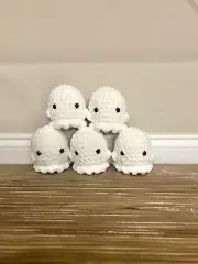 Crocheted Halloween/Fall Ghost Handmade Amigurumi Plushie
