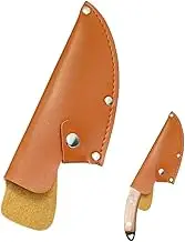 1 Pcs Leather Sheath, PU Leather Knife Edge Guards for 6 Inch Boning Knife Cleaver Blade Protector with Loop Belt Knives Covers Kitchen Supply for Camping Outdoor Activity