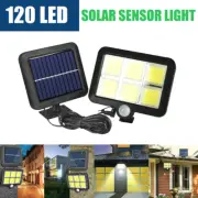 120 Led Solar Sensor Light Outdoor Motion Detection Security Garden COB Lamp