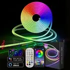 LED Strip Light Neon Flexible Lamp Colorful Waterproof Bluetooth Bedroom DC 12V