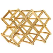 Wooden 10 Wine Bottle Rack Organizer Display Shelf