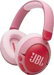 JBL Junior 470NC, JBL Safe Sound <85dB, Parental Control with Customizable Volume & Playtime, Easy Monitoring, Active Noise Cancelling, Built-in mic, Pink