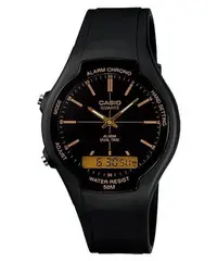 在飛比找Yahoo!奇摩拍賣優惠-【CASIO 專賣店】經典雙顯示錶款 AW-90H-9E 防