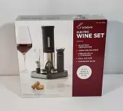 Rabbit 8-piece Electric Wine Set Corkscrew Aerator Stoppers Charging Base
