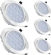1/5/10 Pack 2in-5in LED Recessed Lighting Downlight Multiple Gimbal LED Lens Flush Mount Ceiling Lights Spotlight 3W-18W Eyeball Ceiling Light