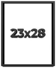 23x28 Shadow Box Frame Black | 1 inches Deep Real Wood Contemporary Shadowbox Di