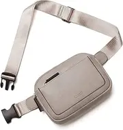 [CLUCI] Belt Bag for Women, Mini Everywhere Crossbody Waist Bag Adjustable Strap, Vegan Leather Women's Fanny Pack, Grey, One Size