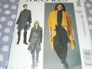 McCALL'S 7262 WOMEN'S PLUS SIZE SWEATER COATS PONCHO PATTERN-NEW-UNCUT-18W-24W