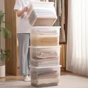 Sgoostood 40Qt Stackable Plastic Storage Bins with Lids,Clear Container to Or...