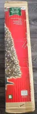 Holiday Seasons 6 FOOT PRE-LIT MONROE SPRUCE Christmas Tree CLEAR LIGHTS New 6FT