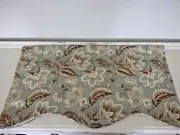 Ellis Valerie Jacobean Scalloped Valance 70" x 16" Blues & Browns ~ NEW, IN PKG.