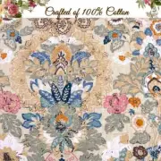 NEW! ~ BEAUTIFUL COTTAGE CHIC YELLOW BROWN BLUE PINK GREEN LEAF BOHO QUILT SET