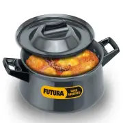Hawkins Futura Hard Anodised Handi Saucepan (2 Short Handle) with Lid, 3 L(AH3S)