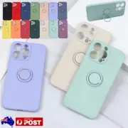 For iPhone 16 15 14 13 12 11 Pro Max 8 7Plus Shockproof Silicone Ring Case Cover