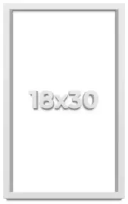 18x30 Shadow Box High Gloss White Display Frame | 1.625 Inches Deep | 1 Inch Mou