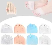 Hyggear Silicone Toe Separators for Women,4 Pairs Silicone Toe Separators for Women & Men | Breathable,Soft Toe Spacers for Foot Alignment & Pain Relief (4Pairs*Mix)