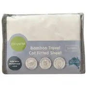Playette 200TC Waterproof Bamboo Cotton 73x105cm Travel Cot Fitted Baby Sheet