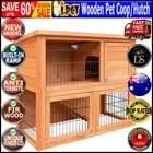 i.Pet Rabbit Hutch Wooden Chicken Coop Guinea Pig Cage House 2 Storey Run 93cm