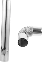 COHEALI 1Set Stainless Steel Vent Tube Includes Straight Elbow Adapter Durable Chimney Flue System for Efficient Removal Indoor Spaces