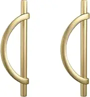 4Pcs Gold Cabinet Pulls Drawer Pulls Half Moon Shape Cabinet Pulls Drawer Dresser Handles Kitchen Cupboard Handles A