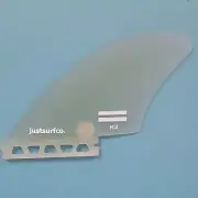 New justsurfco. K2 Glass Twin Fin Set Clear