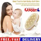 2 In 1 Dry Body Brush Natural Bristle Dead Skin Remover Massage Anti CelluliteD2