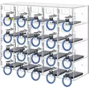 VEVOR Acrylic Cell Phone Locker Box Storage Cabinet Pocket w/Keys 10 Slots Clear