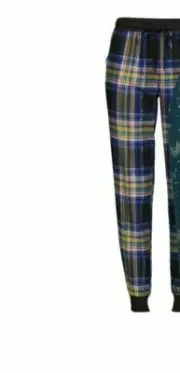 SECRET TREASURES LIGHT FLANNEL PAJAMA JOGGER PANTS MULTI BLUE NAVY POCKETS L