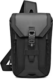 OZUKO Sling Backpack USB Anti-Theft Men'S Chest Bag Casual Shoulder Bag