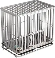 Crates For Dogs,Dog Crate With Removable Tray, Dog Cage Kennel For Large Dogs, Heavy Duty Dog Carrier With Lockable Wheels, For Medium/large High Anxiety Dogs With Double Door And Tray(Silver,49.2*37.